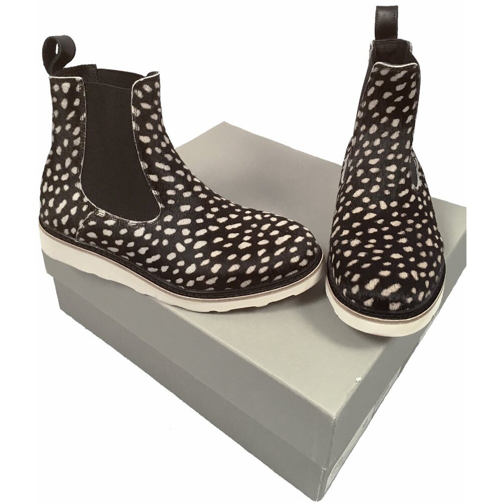 New $469 Diemme Verona Chelsea Boots! Dark Brown Animal Print Design  Ankle High